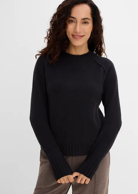 Pull en maille &agrave; manches raglan, bonprix