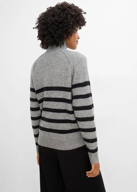 Pull en maille large &agrave; col roul&eacute;, bonprix