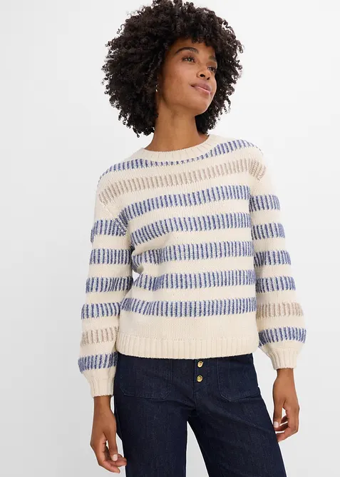 Pull en maille textur&eacute;e, bonprix