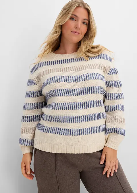 Pull en maille textur&eacute;e, bonprix
