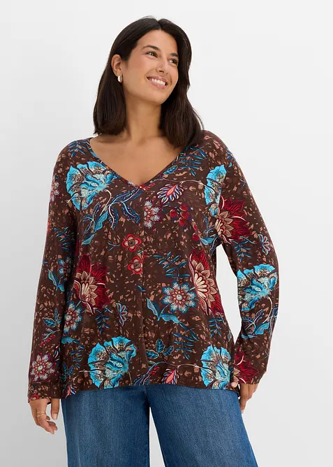 T-shirt tunique en viscose fluide, bonprix