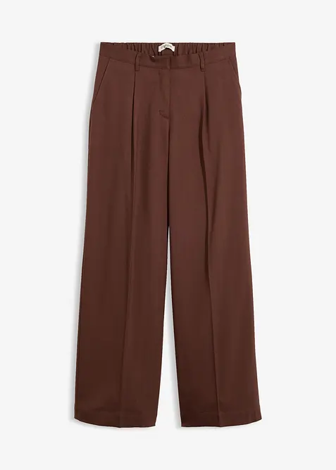 Weite Hose in Wolloptik aus Viskose-Mix, bonprix