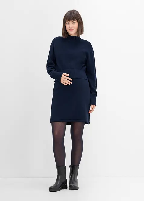 Umstands-Strick Set mit Pullover und Rock aus reiner Bio-Baumwolle, bonprix