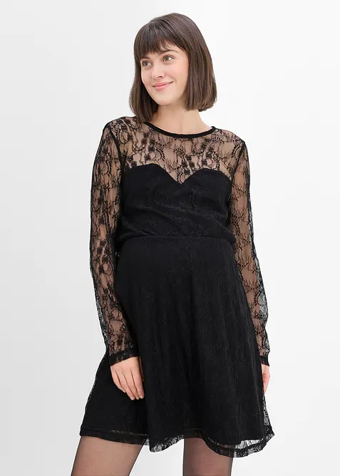 Festliches Umstandskleid aus Spitze und Jersey, bonprix
