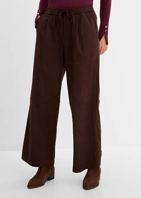 Pantalon en su&eacute;dine &agrave; taille &eacute;lastiqu&eacute;e, bonprix