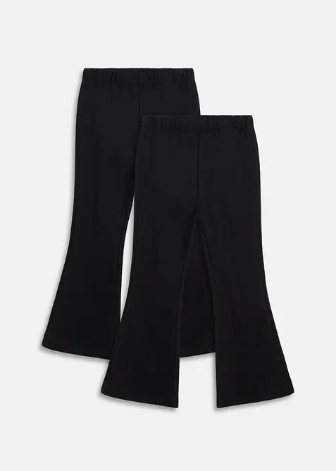Lot de 2 leggings Bootcut thermiques, bonprix