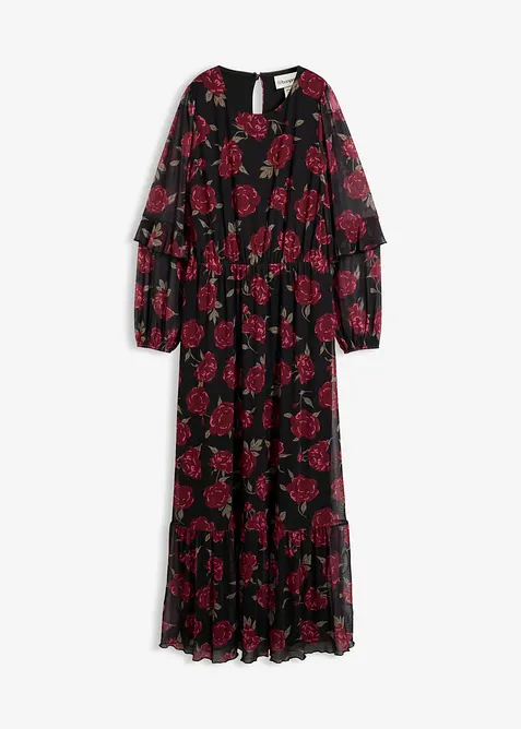 Maxikleid aus softem Mesh, bonprix