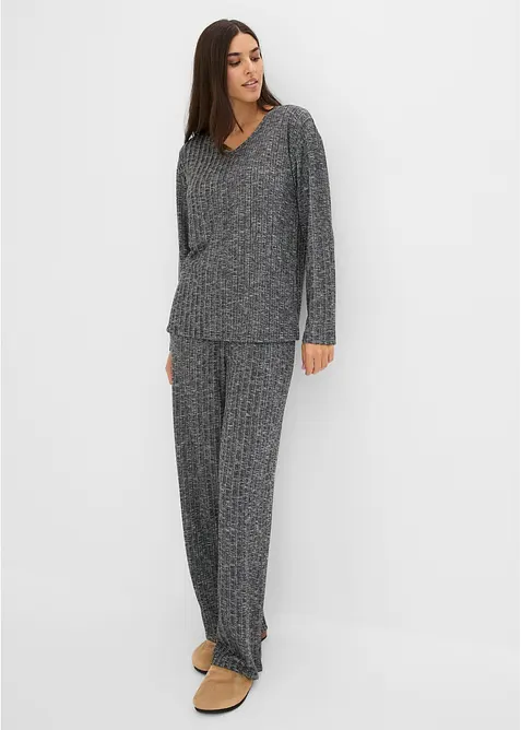 Loungewear Hausanzug aus Rippe, bonprix