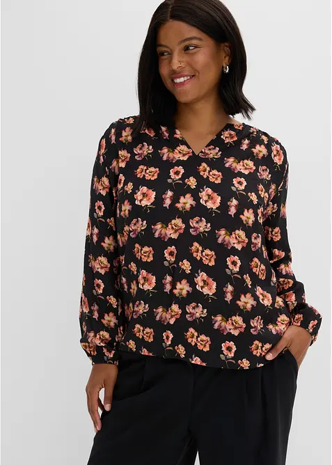 Blouse fluide en viscose m&eacute;lang&eacute;e, bonprix
