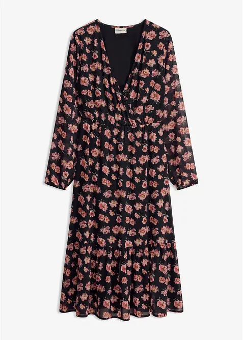 Bedrucktes Midi-Chiffonkleid, bonprix