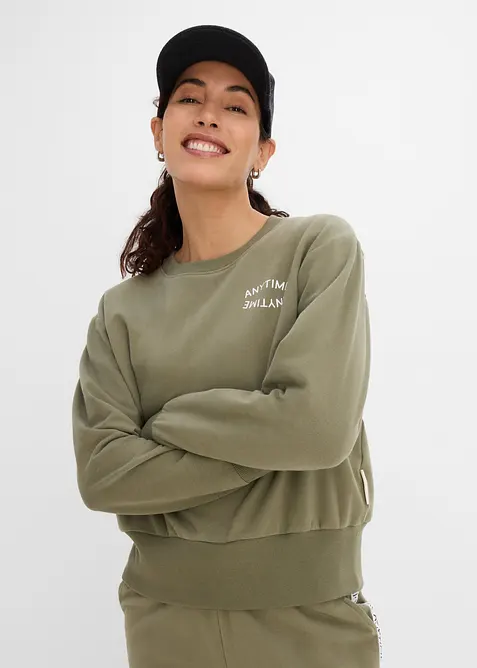 Sweat oversize doux en coton majoritaire, bonprix