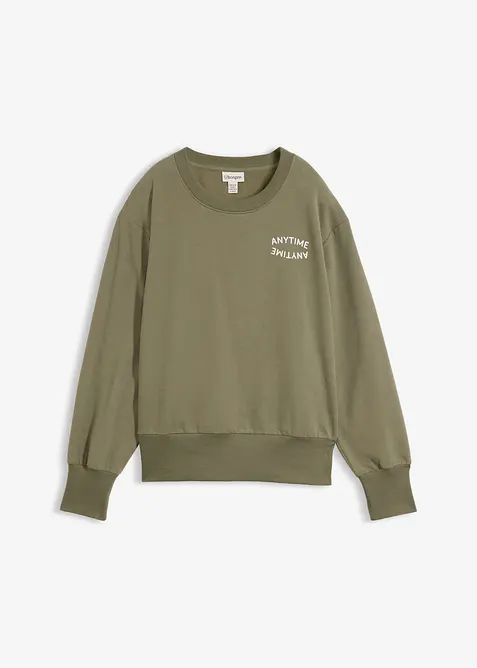Sweat oversize doux en coton majoritaire, bonprix