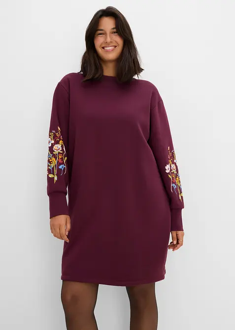 Robe sweat en coton m&eacute;lang&eacute;, bonprix