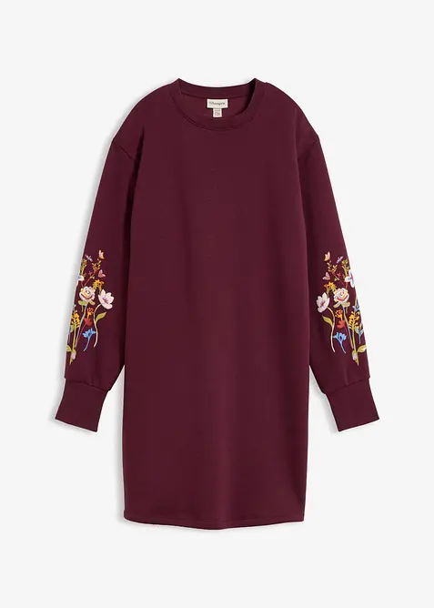 Robe sweat en coton m&eacute;lang&eacute;, bonprix