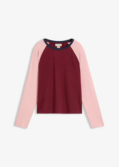 Raglanshirt aus Bio-Baumwoll-Mix, bonprix