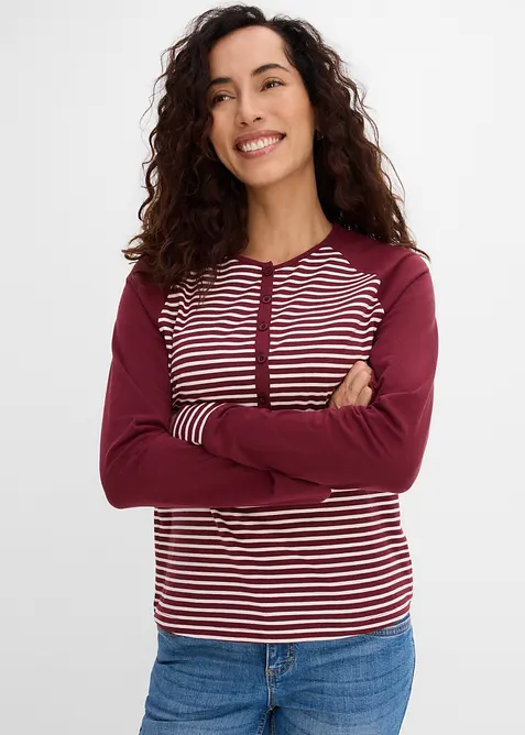 T-shirt en coton extensible &agrave; manches raglan, bonprix