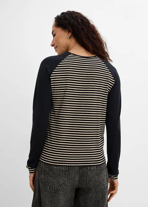 T-shirt en coton extensible &agrave; manches raglan, bonprix