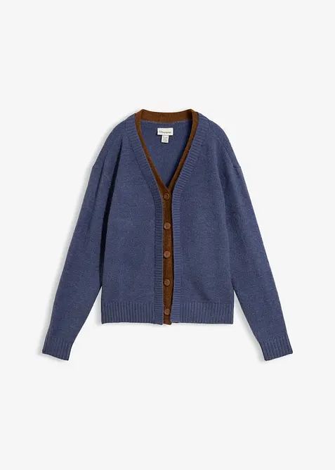 Gilet en maille avec empi&egrave;cements contrastants, bonprix