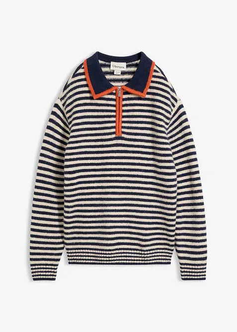 Pull camionneur en maille textur&eacute;e, bonprix