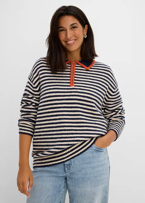 Pull camionneur en maille textur&eacute;e, bonprix