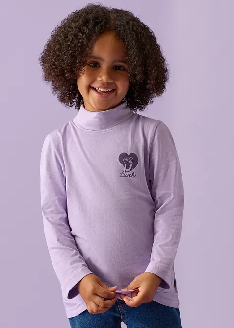 Lot de 2 T-shirts col roul&eacute; en coton doux, Lurchi