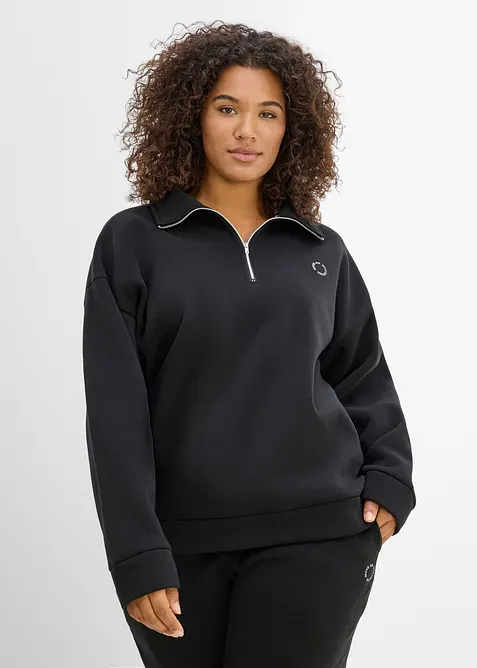 Sweat chaud &agrave; col zipp&eacute;, s&eacute;chage rapide, bonprix
