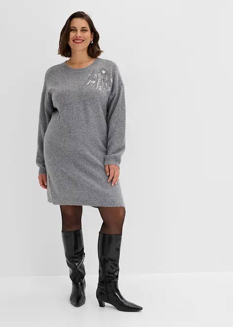 Robe en maille avec application, bonprix