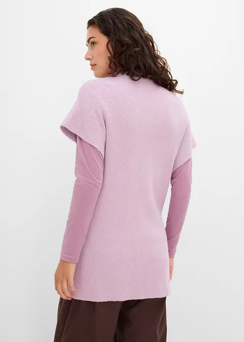 Ripp-Strick-Cape aus weichem Woll-Mix, bonprix