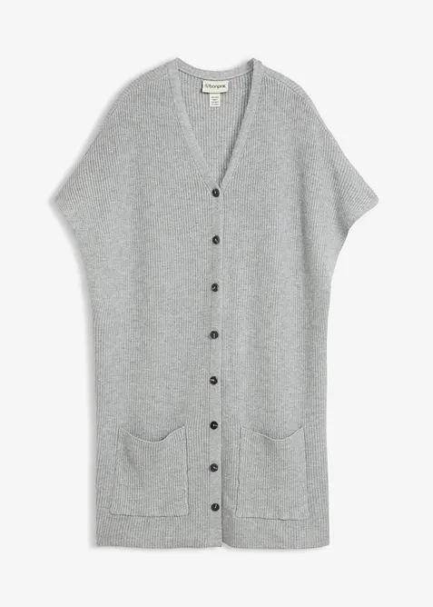 Ripp-Strick-Cape aus weichem Woll-Mix, bonprix