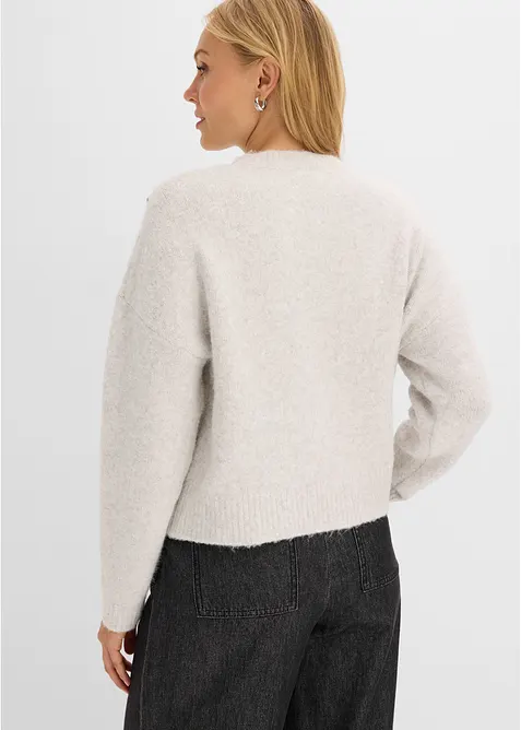 Pull avec applications de strass, bonprix