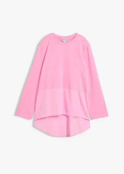 Langarmshirt aus Materialmix, bonprix