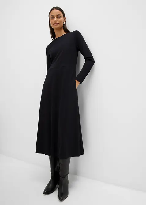 Midikleid aus schwerer Bio-Baumwolle, bonprix
