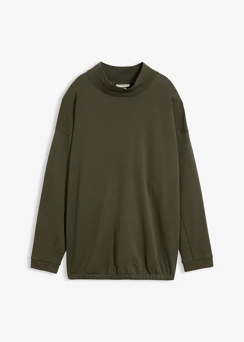 Sweat &agrave; manches chauve-souris en coton m&eacute;lang&eacute;, bonprix
