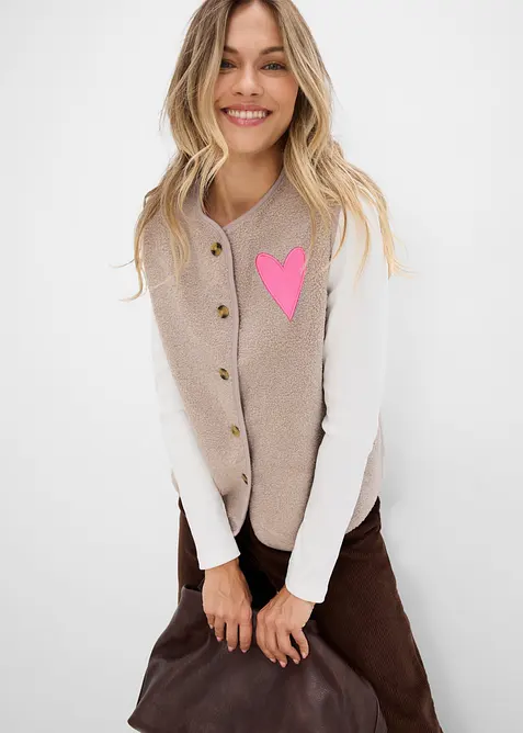 Gilet sans manches en sherpa, bonprix