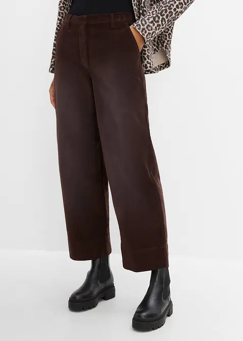 Pantalon taille haute en velours c&ocirc;tel&eacute;, bonprix