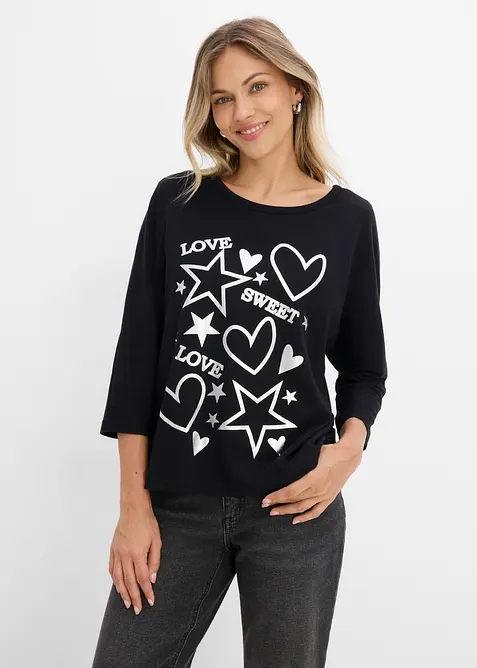 Oversize-Shirt aus Baumwoll-Mix, bonprix