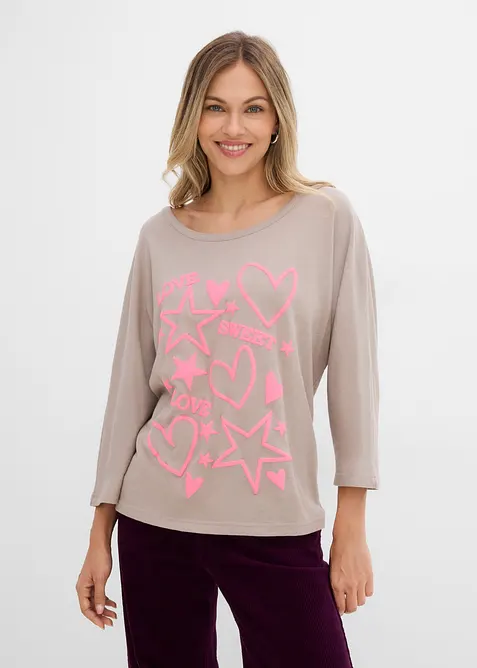Oversize-Shirt aus Baumwoll-Mix, bonprix