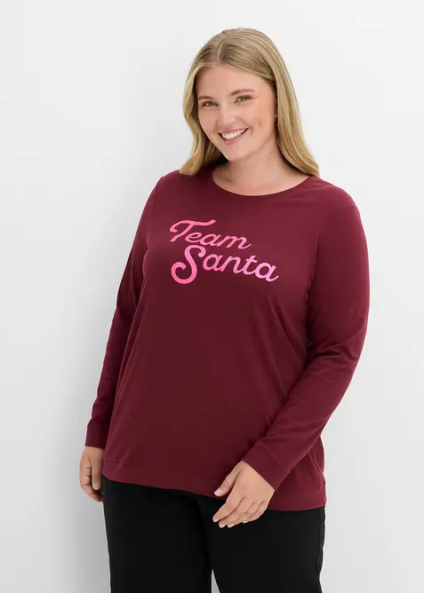 T-shirt manches longues 100% coton, bonprix