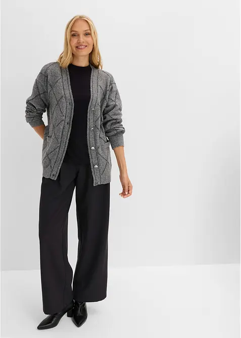 Longstrickjacke mit Glitzereffekt, bonprix