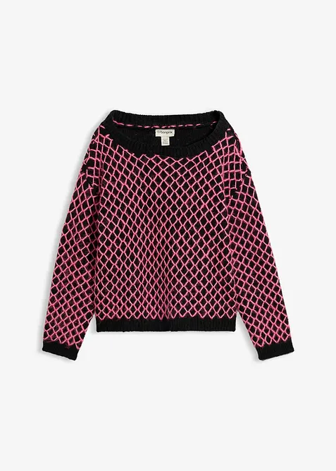 Pull boxy avec fil duveteux, bonprix