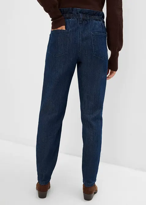Jean Mom High Waist, taille &eacute;lastiqu&eacute;e, bonprix