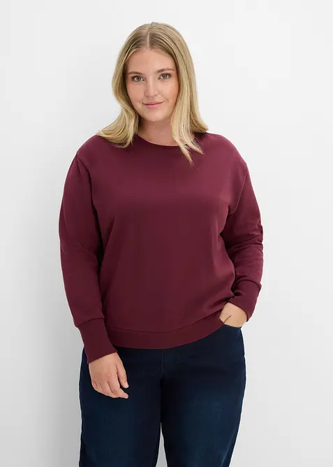 Sweat oversize doux en coton m&eacute;lang&eacute;, bonprix