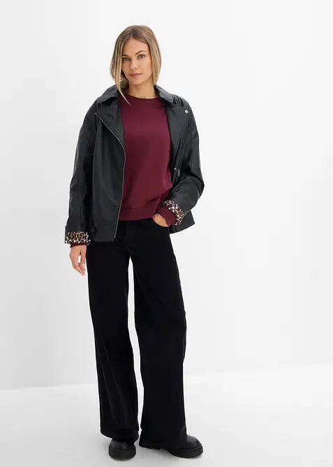 Sweat oversize doux en coton m&eacute;lang&eacute;, bonprix