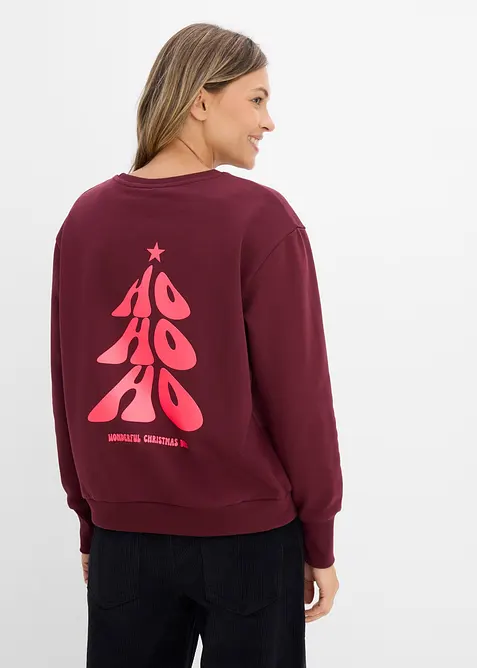 Sweat oversize doux en coton m&eacute;lang&eacute;, bonprix