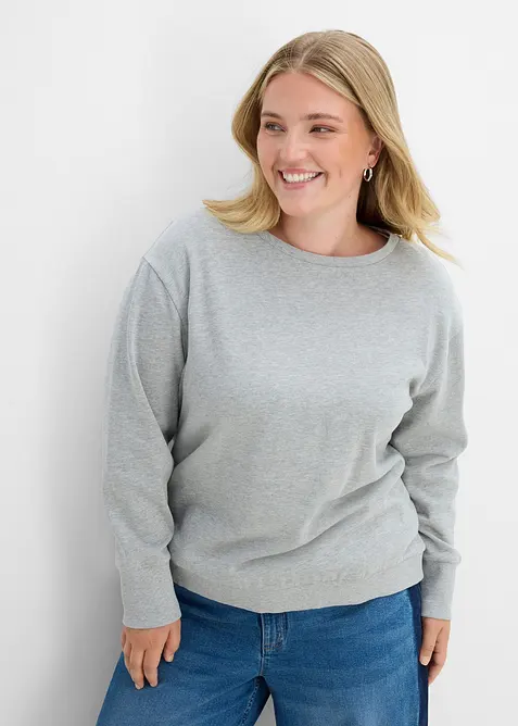 Sweat oversize et doux, coton majoritaire, bonprix