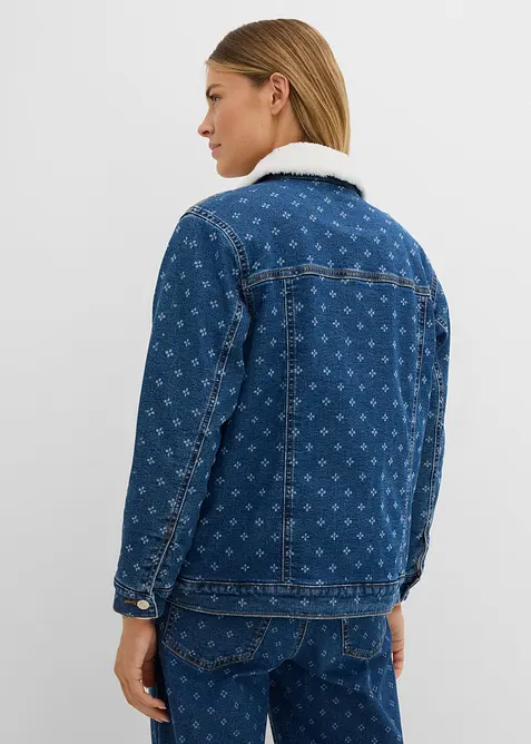 Veste en jean doubl&eacute;e sherpa, bonprix