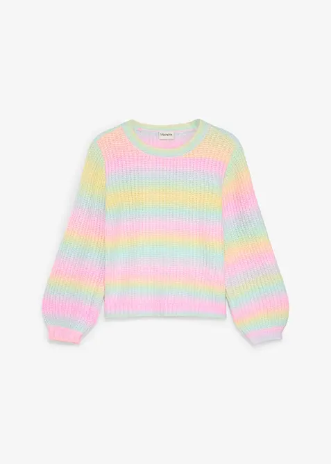 Pull en grosse maille &agrave; manches ballon, bonprix