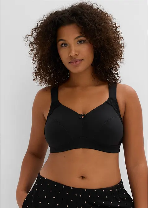 Lot de 2&nbsp;soutiens-gorge sans armatures, coton, bonprix