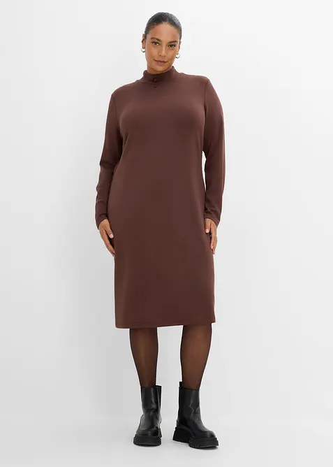 Robe courte &agrave; col roul&eacute;, bonprix