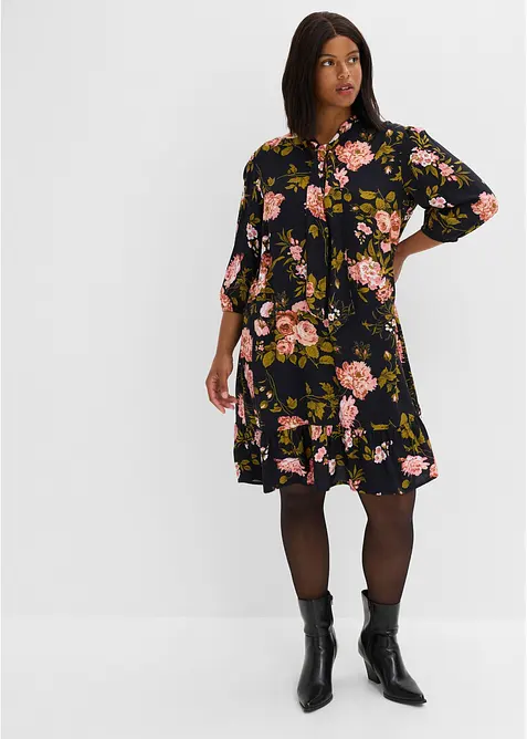 Kleid mit Schluppenkragen, bonprix